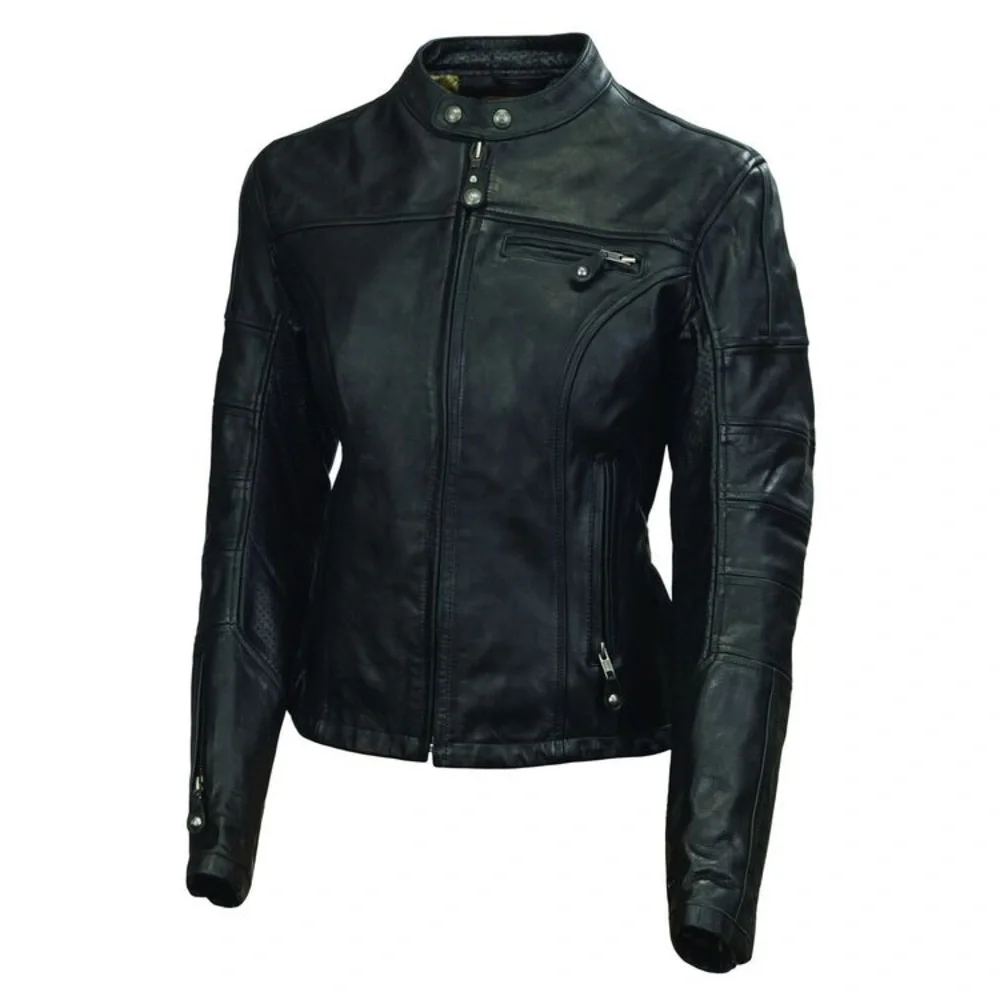 Roland Sands Design Maven distressed Cafe Moto Motorcycle Jacket Womens Small - Picture 13 of 13